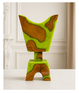 Brûleur à Bakhoor en bois et résine époxy artisanal de luxe, porte-encens arabe moderne, décoration d'intérieur, parfum Oud Bakhoor aromatique - Product Image 2
