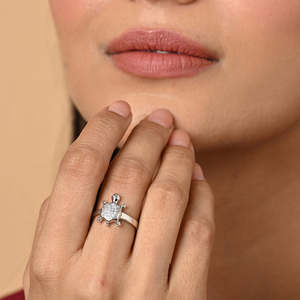 Men's 925 Sterling <b>Silver</b> Hiphop Tortoise Turtle <b>Ring</b> Size <b>Adjustable</b> Rhodium Plated Romantic Gift Option - Product Image 4