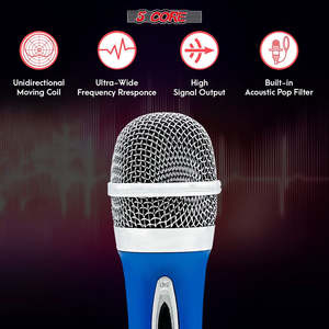 5Core XLR <b>Microphone</b> Dynamic Mic Karaoke <b>Singing</b> Studio Mics Handheld Microfono - Product Image 3