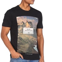 T-shirt décontracté pour homme 100% coton de haute qualité, col rond, manches courtes, 200 grammes, impression sérigraphique personnalisée, écologique, respirant
