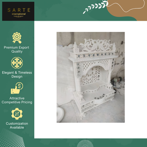 Templo Hindú Mandir Pooja de Mármol Indio, Hecho a Mano, Personalizable, de la Mejor Calidad, con Acabado Pulido a Mano para el Hogar - Product Image 2