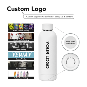 YEWAYOGA Luxury Reusable Stainless Steel Water Bottle Leakproof With Logo Printing Spray Painted For Running For Daily Hydration