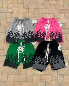 Shorts pour hommes personnalisés en molleton 100% coton, jogging d'entraînement, course à pied, décontractés, impression gonflée, respirants - Product Image 3