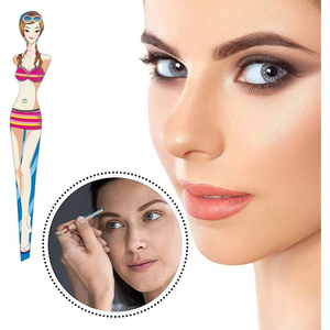 Haute qualité petits outils à ongles ciseaux de beauté colorés personnalisés pour sourcils nez cheveux cils coupe acier inoxydable maquillage pointu - Product Image 1