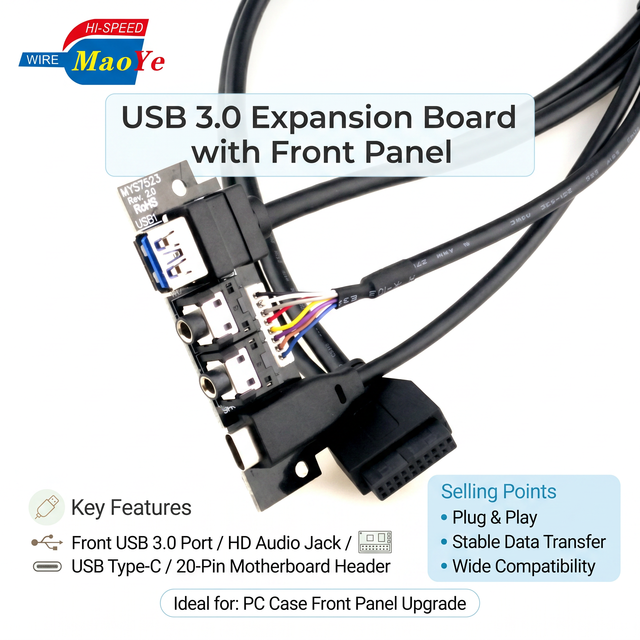 PC Computer Case Front Panel USB 3.0 Extension Cable PVC Jacket Motherboard Header Adapter OEM Cable Supplier in Stock