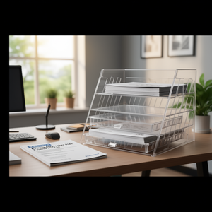 Organizador de escritorio y cajones Exacompta Prospekthalter 85158D T-Form PMMA A5 - Product Image 3