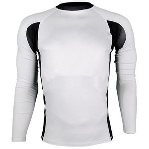OEM Seamed Compression Rash Guard hombres de manga larga de cuello redondo de secado rápido camisetas de entrenamiento ligero camiseta atlética para hombre - Product Image 5