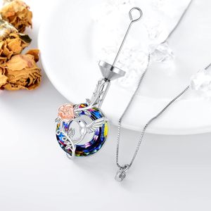 Urna de cristal de volcán moderna para cenizas, tamaño personalizado, joyería de cremación de plata esterlina, recuerdo de recuerdo para mujeres y niñas - Product Image 4