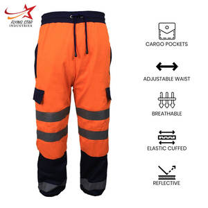 <b>Hi</b> Viz <b>Vis</b> Bottoms Work Wear Trousers Safety Combat Reflective <b>Pants</b> Customized Multi-pockets Cargo Trousers - Product Image 4
