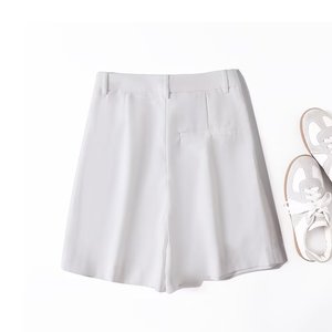 2025 mujeres verano Chic moda Vintage cintura alta Skorts plisado cinco pulgadas estilo corto nueva colección patrón sólido para mujer - Product Image 6