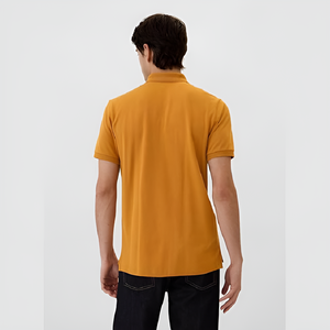 เสื้อกอล์ฟผ้าคอตตอนสำหรับผู้ชาย, คุณภาพพรีเมียมเสื้อลำลองปักลายปัก3กระดุมสีล้วนทรงสั้น - Product Image 2