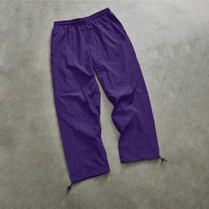 กางเกงซับเหงื่อผ้าฝ้ายเทอร์รี่สำหรับผู้ชายโอเวอร์ไซส์พิมพ์ลายเอวกลางสไตล์ลำลอง - Product Image 3