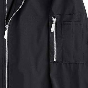 เสื้อแจ็คเก็ตบอมเบอร์ฤดูหนาวสำหรับผู้ชาย คุณภาพสูง ผลิตจากโพลีเอสเตอร์ กันน้ำ เป็นมิตรกับสิ่งแวดล้อม คอตั้ง สีสันปรับแต่งได้ บริการ OEM ด้านหน้า - Product Image 6