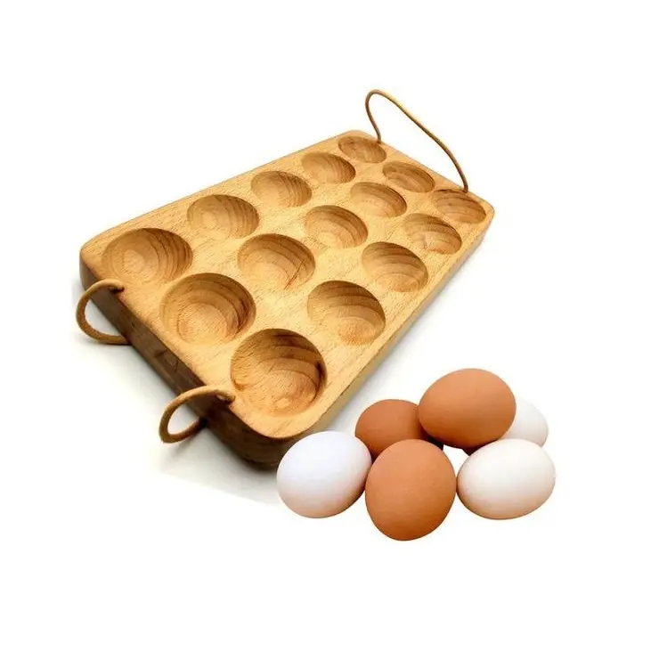 عرض ساخن على طاولة خشبية لعرض البيض 15 فتحة أو تخزين الثلاجة
