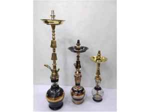 บารากุทองเหลืองแท้แบบดั้งเดิมของอียิปต์ ดีไซน์มินิ งานแกะสลักลึกด้วยมือ คุณภาพสูงสำหรับการสูบบุหรี่ - Product Image 2