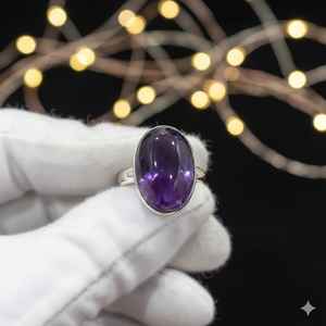 High Quality 925 Sterling Silver Women's <b>Ring</b> Bands <b>Fine</b> <b>Toe</b> with Amethyst Natural Gemstone 925 Sterling Silver 20% Off And Gift - Product Image 4