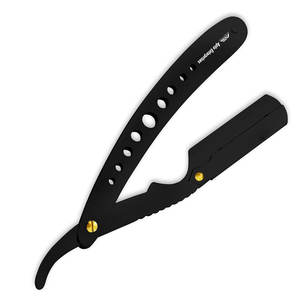 Shavette à gorge coupée de qualité de salon de rasoir de barbier à bord droit classique avec une durabilité supérieure conception ergonomique résistant à la rouille - Product Image 4