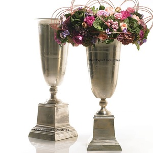 Grand support de vase à fleurs en métal doré Design classique pour fête de mariage, anniversaire, cérémonie, décoration intérieure et centre de table de bureau - Product Image 3