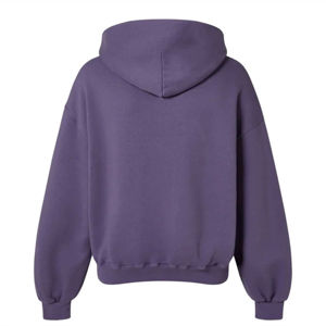 Sudadera con capucha de felpa francesa desgastada de gran tamaño bordada en la parte frontal con logotipo personalizado con dobladillo crudo y Sudadera con capucha de invierno/otoño para mujer con logotipo personalizado - Product Image 2