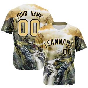 OEM Maillot de baseball pour hommes boutonné à manches courtes Hipster Hip Hop Sports Maillots de baseball personnalisés Vente en gros - Product Image 6