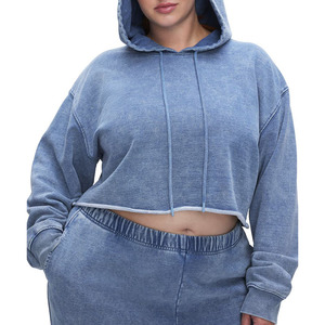 Sweat-shirts à capuche unis pour femmes, effet délavé, KATBROS INDUSTRY, toile polyester/coton, vente en gros, haute qualité, meilleur choix - Product Image 4