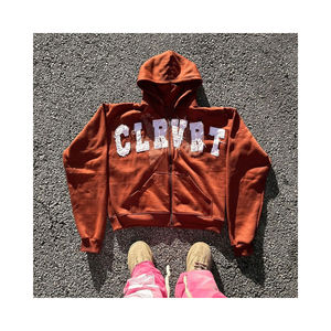 Invierno Regular Fit manga completa suave tela de algodón altamente transpirable a prueba de viento sostenible al por mayor servicio OEM cremallera Sudadera con capucha - Product Image 5