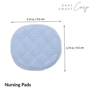 Coussinets d'allaitement en coton absorbant doux bleu clair Coussinets d'allaitement réutilisables pour les mamans de maternité Nouveau-né Alimentation Lavable Usage quotidien - Product Image 3