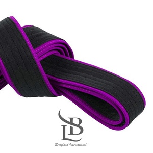 Ceintures de karaté d'arts martiaux professionnels de haute qualité couleur unie avec une bonne vente ceintures de karaté Bjj matériel de coton Durable - Product Image 4
