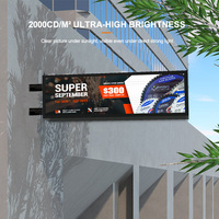 Écran LCD publicitaire extérieur de 28,6, 37, 43, 48,5 pouces, haute luminosité, Android, 2K, 4K, écran barre étiré