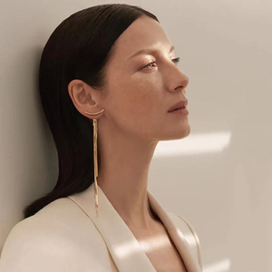 Lady's Elegant Gold-Plated Long Drop Earrings Fashionable Accessory - Product Image 2