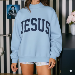 Sweat-shirt long oversize en coton épais pour femme, col montant, polaire doux, pull chaud et confortable, streetwear tendance, vêtements décontractés d'hiver - Product Image 1