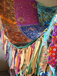 เต็นท์ผ้าบังแดดสำหรับปาร์ตี้,เต็นท์สไตล์โบฮีเมียนงานเย็บปะลายดอกไม้แนวฮิปปี้สำหรับงานแต่งงานสุดชิคๆใช้เวลาตั้งแคมป์ปิคนิค - Product Image 6