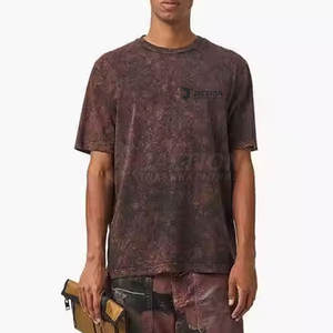 Último diseño de secado rápido para hombres, camiseta de lavado ácido, cómoda, de alta calidad, camiseta estampada holgada para hombres, camiseta de lavado ácido para hombres - Product Image 4