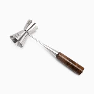 Jigger Doble para Cócteles de Acero Inoxidable con Mango de Madera, Herramienta de Medición de Estilo Japonés para Bar |   Logotipo Personalizado |   Venta al por Mayor - Product Image 1