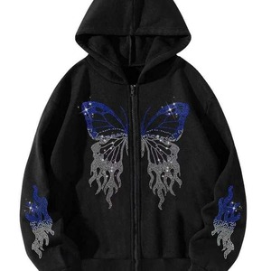 Sudaderas con capucha de diamantes de imitación de alta exigencia Sólido Casual Tamaño personalizado Hombres Básicos Sudaderas con capucha de diamantes de imitación - Product Image 5