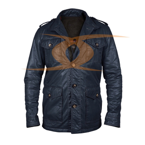 Chaqueta cortavientos de cuero personalizada para hombre con estilo para motocicleta y ropa de moda de motorista de carreras de autos - Product Image 2