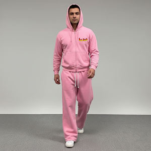 Conjunto de 2 Piezas de Ropa Casual de Invierno para Tallas Grandes, Color Sólido, con Capucha, Estampado, Transpirable, Cómodo, Estilo Hip Hop, Unisex, Lavado Ácido - Product Image 4