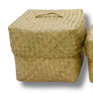 Cestas de Almacenamiento Multifuncionales Hechas a Mano de Jacinto de Agua y Pasto Marino Artex Dong Thap, Artesanía Natural de Vietnam - Product Image 3