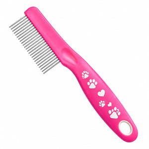 หวีกรูมมิ่งสัตว์เลี้ยง SHEARS BEAUTY สีชมพู รุ่นรักษ์โลก กันน้ำ พร้อมซี่หวีสแตนเลส ลายอุ้งเท้า สำหรับดูแลขนสุนัขและแมว - Product Image 3