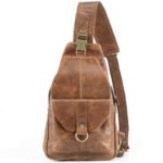 Sacs à bandoulière unisexes de haute qualité en cuir véritable, antivol, avec panneau solaire, fermeture éclair, petit sac à bandoulière, sac de poitrine, sac de téléphone portable - Product Image 5