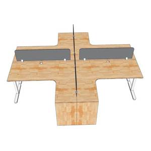 Escritorio en Forma de L TIO HBTO012 con 4 Esquinas y Patas de Gabinete, Diseño Minimalista de Lujo para Oficina o Dormitorio - Product Image 5