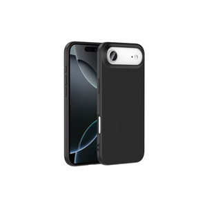 For iPhone 17 Air Protective Cover by Zore Mara Launch Series Liquid Silicone Case with Logo Soft Silicon Black Color for <b>XR</b> - Product Image 1