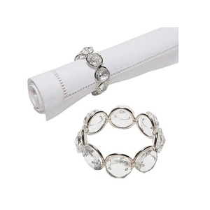 Porte-serviettes en cristal de luxe pour centres de table Hôtel Restaurant Table Rond de serviette décoratif - Product Image 1