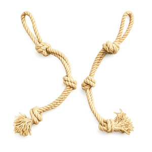 Natural Hemp Rope Dog Chew <b>Toy</b> with Handle Durable <b>Interactive</b> Indoor <b>Pet</b> <b>Toy</b> Simple Style Manual Operation From VIETNAM - Product Image 1