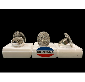 แหวนชุบเงินเก๋ไก๋สำหรับผู้หญิงพร้อมฝังเพชรอเมริกันพราวเครื่องประดับแฟชั่นหรูหราสำหรับโอกาสที่ทันสมัย - Product Image 1