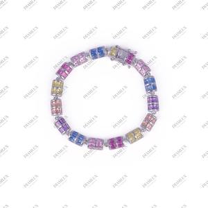 Colorful Baguette Cut <b>Cubic</b> <b>Zirconia</b> <b>Tennis</b> <b>Bracelet</b> Premium Fashion Jewelry Wholesale for Best Price - Product Image 5