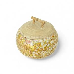 Handmade Lacquer <b>Jar</b> Decorative <b>Storage</b> Container <b>for</b> Home <b>Kitchen</b> Table and Bathroom Use - Product Image 1