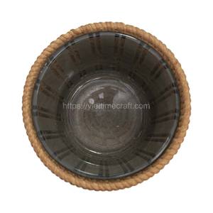 Produit décoratif parfait porte-bougie en rotin/conteneur de bougie/pot de bougie artisanat en gros du Vietnam - Product Image 5