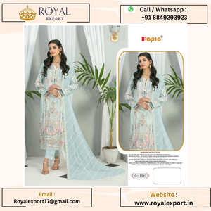 Último nuevo diseñador pesado Organza bordado Eid traje colección fabricación en Surat Gujarat Royal Export - Product Image 3