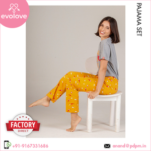 Diferentes colores disponibles para lavado a máquina Bio Washed 100% algodón suave hecho conjunto de pijama de vestido de noche para mujer - Product Image 3